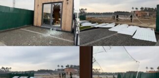 Російський дрон пошкодив Національне військове меморіальне кладовище