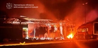 У Запорізькому районі російський дрон влучив у автозаправку, поранена жінка, виникла пожежа