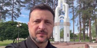 Зеленський записав звернення на кордоні з Білоруссю