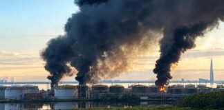 “Тушіть Пітєр”: “Мадяр” потролив пожежу на нафтотерміналі перед форумом Путіна