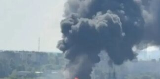 У Підмосков’ї спалахнув енергооб’єкт (відео)