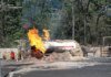 Окупанти вдруге за день атакували FPV-дроном АЗС у Харкові, постраждала жінка