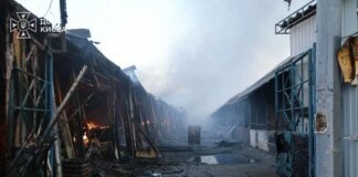 Внаслідок атаки на Київ спалахнув ринок, є постраждалі